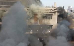 Delhi Building's Dramatic Collapse After Fire At Roshanara Road